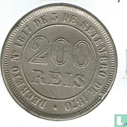 Brazilië 200 réis 1874 - Afbeelding 2