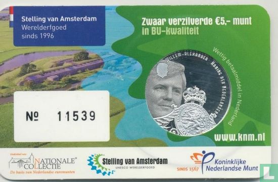Nederland 5 euro 2017 (coincard - BU) "Defence Line of Amsterdam" - Afbeelding 2
