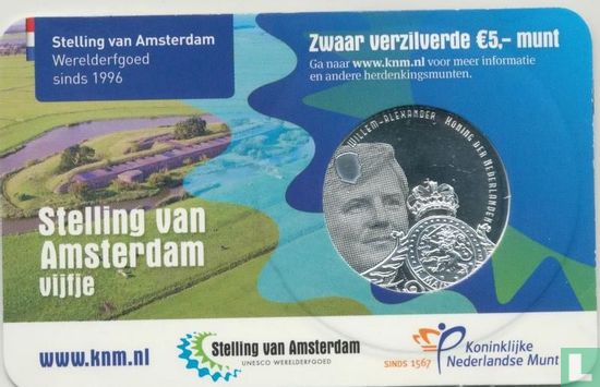 Niederlande 5 Euro 2017 (Coincard - UNC) "Defence Line of Amsterdam" - Bild 2