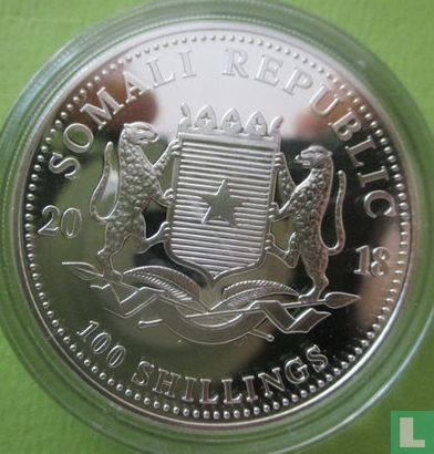 Somalië 100 shillings 2018 (gekleurd) "Elephant" - Afbeelding 1