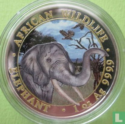 Somalie 100 shillings 2018 (coloré) "Elephant" - Image 2