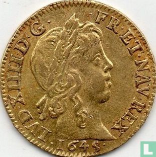 Frankrijk 1 louis d'or 1648 (B) - Afbeelding 1