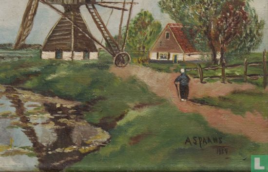 paysage hollandais avec moulin à vent - Image 2