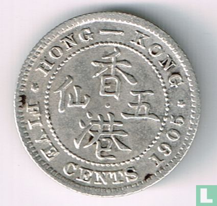 Hongkong 5 Cents 1905 - Bild 1