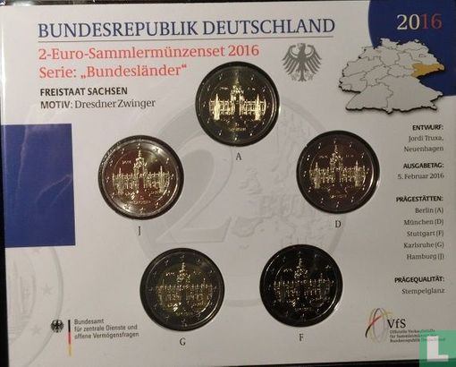 Germany mint set 2016 "Sachsen" - Image 1