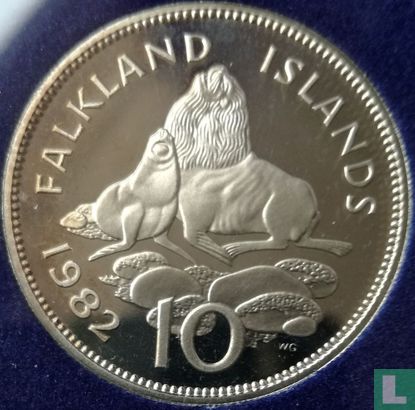 Falkland Islands 10 pence 1982 - Image 1