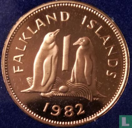 Falkland Islands 1 penny 1982 (PROOF) - Image 1