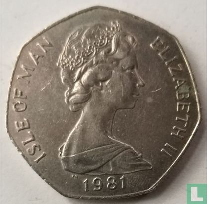 Isle of Man 50 pence 1981 (AA) "Christmas 1981" - Image 1