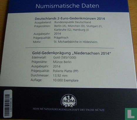 Duitsland combinatie set 2014 "Niedersachsen" - Afbeelding 3