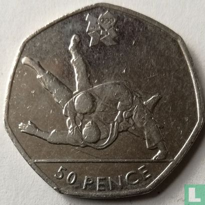 Verenigd Koninkrijk 50 pence 2011 "2012 London Olympics - Judo" - Afbeelding 2