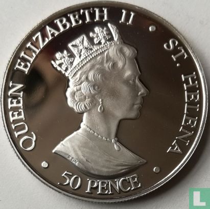Sint-Helena 50 pence 2006 "80th Birthday of Queen Elizabeth II" - Afbeelding 2