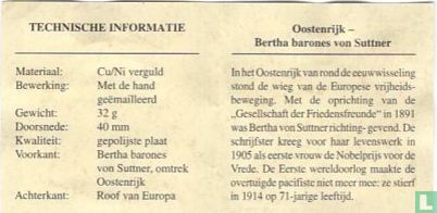 Oostenrijk ECU 1997 Bertha barones von Suttner, omtrek Oostenrijk - Image 3