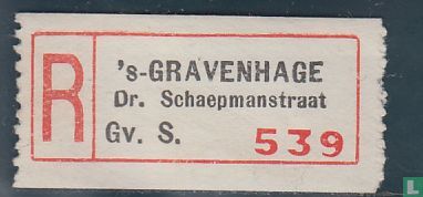 's-GRAVENHAGE Dr. Schaepmanstraat  Gv. S.