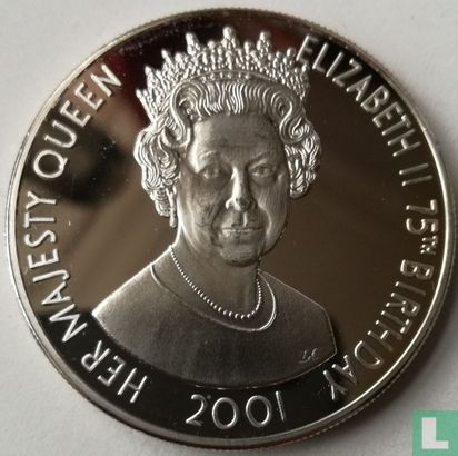 Tristan da Cunha 50 Pence 2001 "75th Birthday of Queen Elizabeth II" - Bild 1