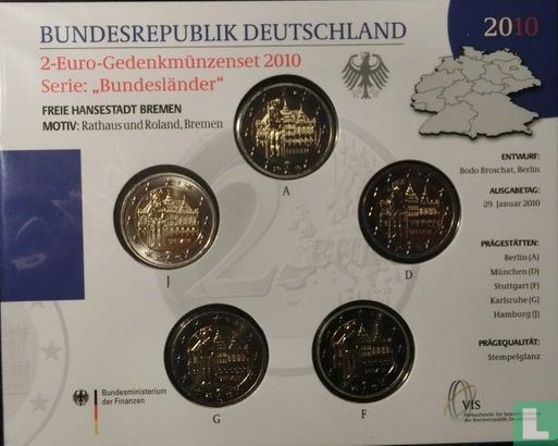 Germany mint set 2010 "Bremen" - Image 1