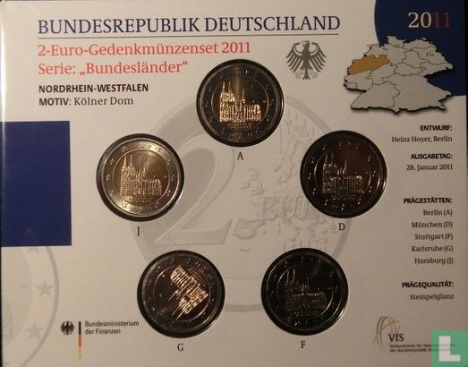 Duitsland jaarset 2011 "Nordrhein - Westfalen" - Afbeelding 1