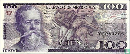 Mexique 100 Pesos 1982 (3) - Image 1