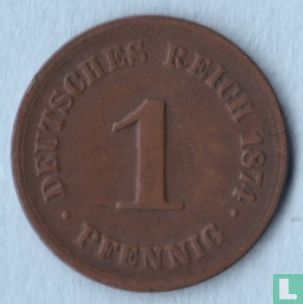 Duitse Rijk 1 pfennig 1874 (F) - Afbeelding 1