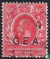 Le roi George V, avec surcharge "G.E.A."