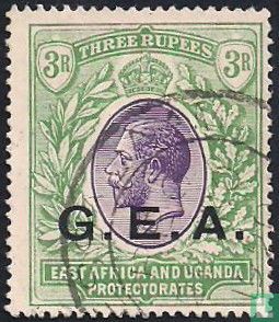 König George V., mit Aufdruck "G.E.A."
