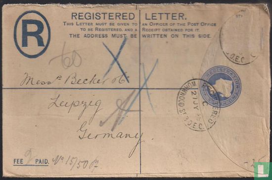 Queen Victoria, registered letter.