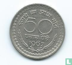 India 50 paise 1967 (Calcutta) - Image 1
