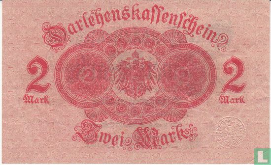 Reichsschuldenverwaltung, 2 Mark 1914 (P.54 - Ros.52c) - Afbeelding 2