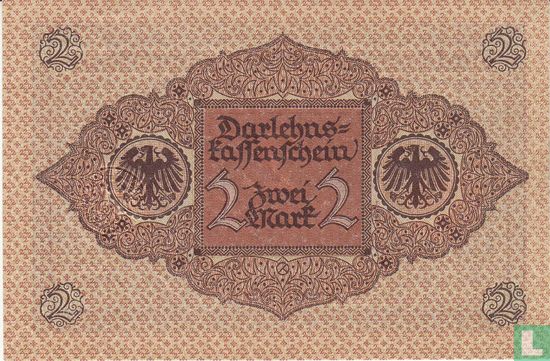 Reichsschadenverwaltung, 2 Mark 1920 (P.59 - Ros.65a) - Image 2