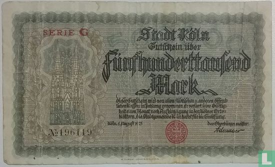 Köln, 500.000 Mark 1923 - Bild 1