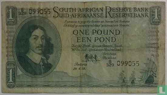 Afrique du Sud 1 Pound 1958 - Image 1