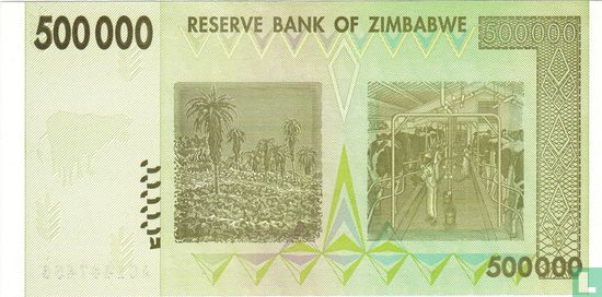 Zimbabwe 500,000 Dollars 2008 - Image 2