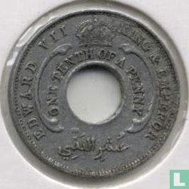 British West Africa 1/10 penny 1908 (aluminum) - Image 2