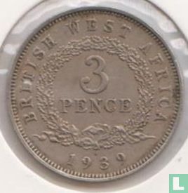 Brits-West-Afrika 3 pence 1939 (H) - Afbeelding 1