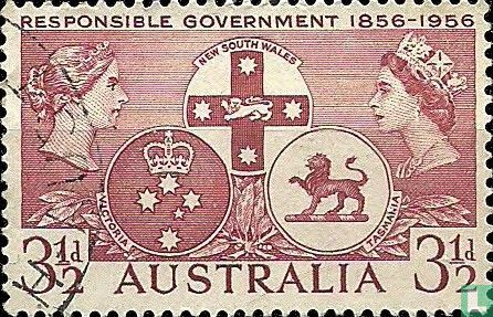 100 Jahre Selbstverwaltung N.Z.Wales, Victoria, Tasmanien, Australien 
