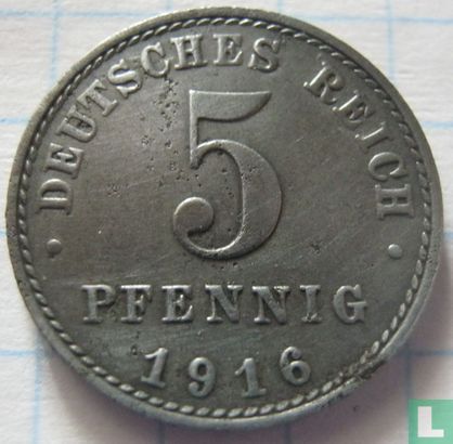 German Empire 5 pfennig 1916 (A) - Image 1