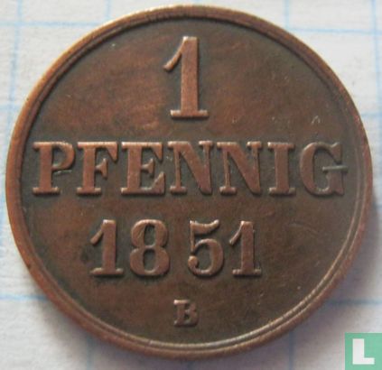 Hannover 1 pfennig 1851 - Afbeelding 1