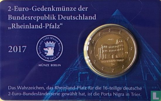 Duitsland 2 euro 2017 (coincard - A) "Rheinland - Pfalz" - Afbeelding 1