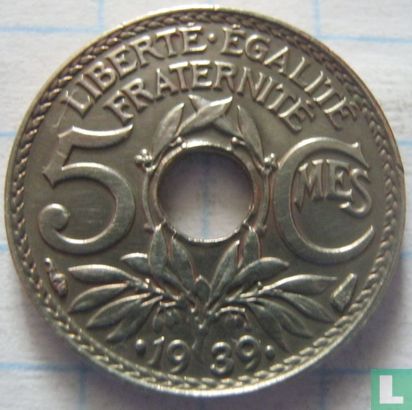 Frankrijk 5 centimes 1939 - Afbeelding 1