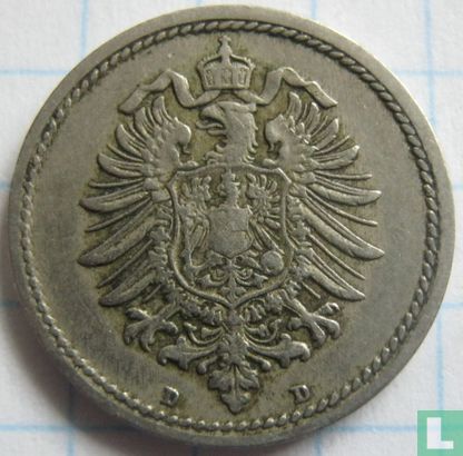 Duitse Rijk 5 pfennig 1889 (D) - Afbeelding 2