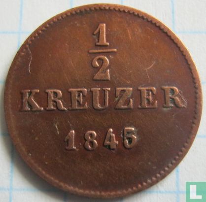 Württemberg ½ Kreuzer 1845 - Bild 1