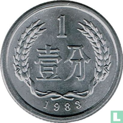 China 1 fen 1983 - Image 1