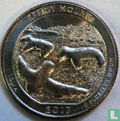 United States ¼ dollar 2017 (P) "Effigy Mounds National Monument" - Image 1