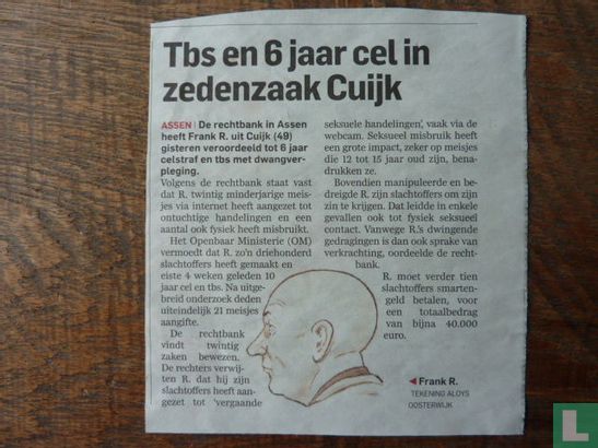 Tbs en 6 jaar in zedenzaak Cuijk