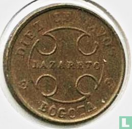Colombia 10 centavos 1901 (leprosarium munten) - Afbeelding 2