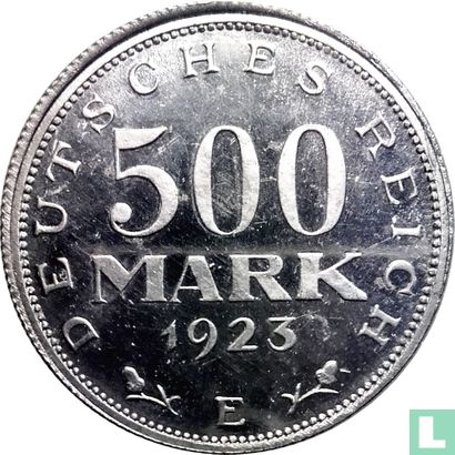 Duitse Rijk 500 mark 1923 (E) - Afbeelding 1