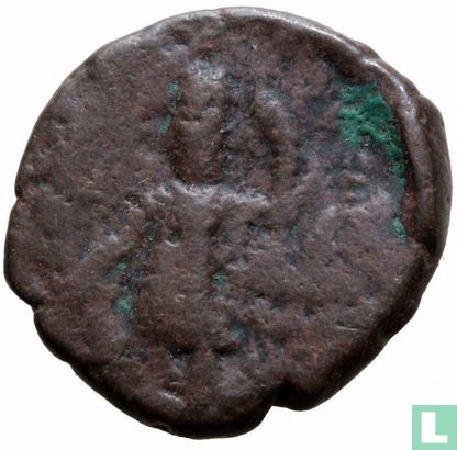 Kushan (Baktrien, Griechisch-Indien, Indo-Skythen, Vasu Deva I)  AE23 drachme  195-230 CE - Bild 2