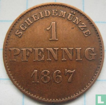 Saksen-Meiningen 1 pfennig 1867 - Afbeelding 1