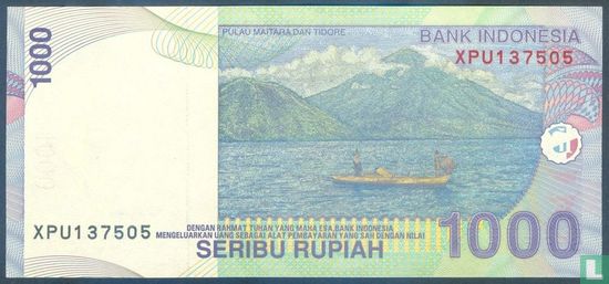 Indonesia 1,000 Rupiah 2016 (Replacement) - Image 2