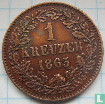 Baden 1 kreuzer 1865 - Image 1