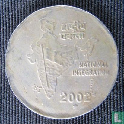 India 2 rupees 2002 (Hyderabad) - Image 1